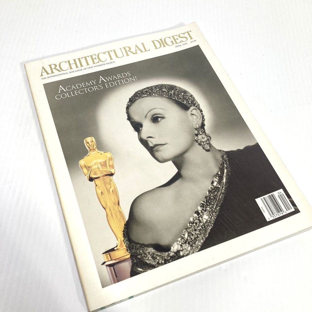 ARCHITECTURAL DIGEST April 1992 Greta Garbo Mata Hari Academy Awards Edition